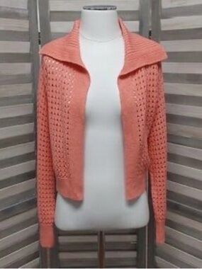 Universal Thread Coral Openwork Cardigan Sweater - Women